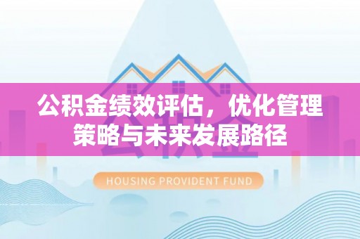 崇明公积金绩效评估，优化管理策略与未来发展路径