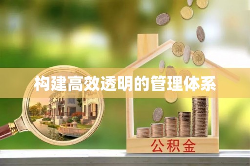 崇明构建高效透明的管理体系