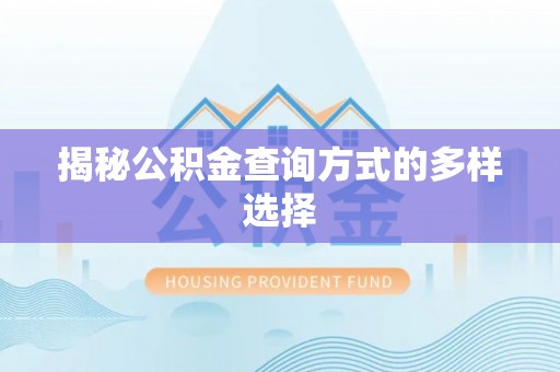 崇明揭秘公积金查询方式的多样选择
