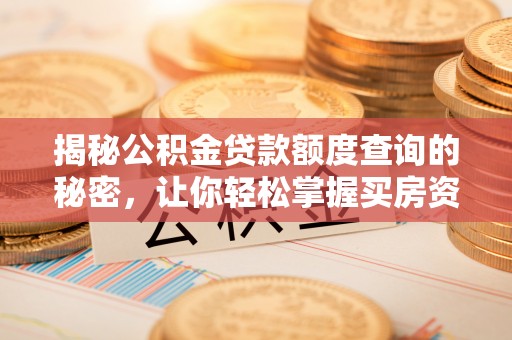 崇明揭秘公积金贷款额度查询的秘密，让你轻松掌握买房资金规划