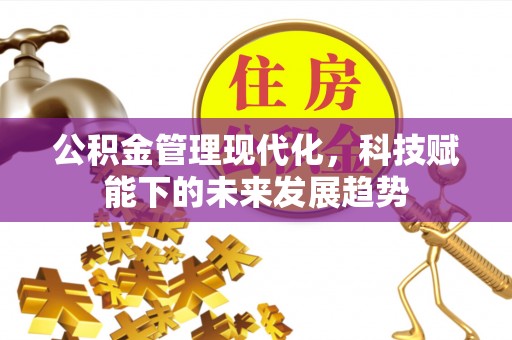 崇明公积金管理现代化，科技赋能下的未来发展趋势